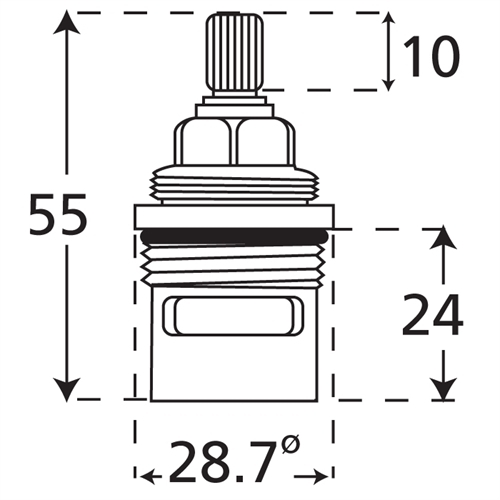 Tap valves Quarter turn and rubber washer compression tap valves